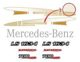 Kit 15 Adesivos Compatível Mercedes-Benz LS 1634 Dourado Kit 15 Adesivos Compatível Mercedes-Benz LS 1634 Dourado