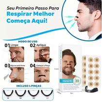 Kit 15 Adesivos Dilatadores Nasais Magnéticos com Aplicador Faixas para Fluxo de Ar e Conforto Respiratório no Esporte e Repouso Unissex
