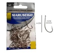 Kit 15 Anzol Pesca Marine Sports Maruseigo Nickel N-24