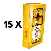 Kit 15 Bandejas Chocolate Ferrero Rocher C/ 8 Bombons Cada