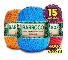 Kit 15 Barbantes Barroco Max Color Cores Variadas