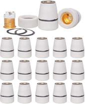 Kit 15 Bocais Porcelana E27 Tempo Externo Ideal Lâmpadas LED, Lustres e Abajures
