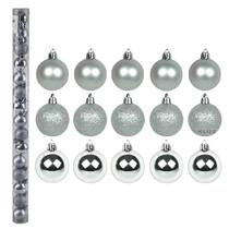 Kit 15 Bolinhas de Natal 3cm Prata Kit 15 Bolinhas de Natal 3cm Prata