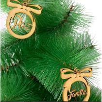 KIT 15 Bolinhas Enfeite Palavras de natal/ano novo Em Mdf Para Árvore Natalina