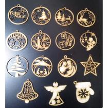 KIT 15 Bolinhas Natalinas 6CM Em Mdf Cru Decorativas (BRIND511)