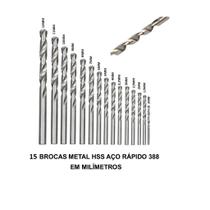 KIT 15 Brocas De Aço Rápido HSS 1 A 12mm Para Metais Completo