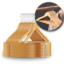 Kit 15 Cabides De Madeira Verniz Loja Atacado Marfim Roupas Kit 15 Cabides De Madeira Verniz Loja Atacado Marfim Roupas