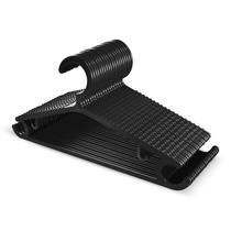 Kit 15 Cabides De Plástico Roupas Adulto Super Resistente Antideslizante Preto