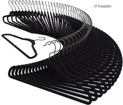 Kit 15 Cabides De Veludo Slim Ultra Finos Antideslizante Kit 15 Cabides De Veludo Slim Ultra Finos Antideslizante