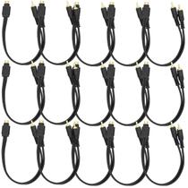 Kit 15 Cabos De Áudio Rca Y 2 Macho Para 1 Fêmea Atacado