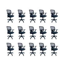 Kit 15 Cadeiras De Escritório Diretor Oficial Ergon Uni + E-book