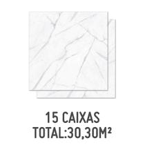 Kit 15 Caixas de Porcelanato Esmaltado Polido Calacata Gold REF-P82008 82x82cm com 2,02m² Retificado