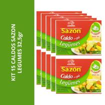 Kit 15 Caldos Sazon Legumes 32,5Gr