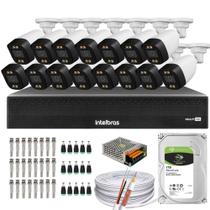 Kit 15 Câmeras Full Color Dvr 1016-C Intelbras C/HD 1tb