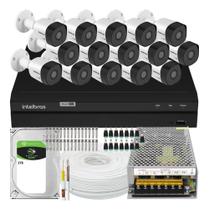 Kit 15 Câmeras Intelbras Multi Hd 1120b Dvr 16 Canais C/ Hd 2TB