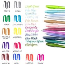 Kit 15 Caneta Brush Pen Sign PENTEL Cores Variadas