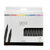 Kit 15 Canetas Pen Brush Ginza Nano Brush Pen