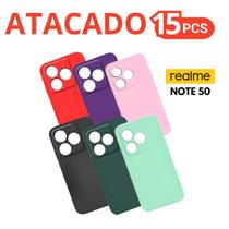 Kit 15 Capa Capinha Coloridas Compatível Para Realme Note 50 Kit 15 Capa Capinha Coloridas Compatível Para Realme Note 50