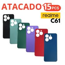 Kit 15 Capa Capinhas Coloridas Compatível Para Realme C61