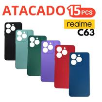 Kit 15 Capa Capinhas Coloridas Compatível Para Realme C63