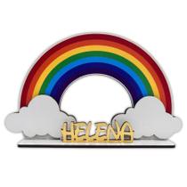 Kit 15 Centros de Mesa ArcoÍris Personalizado com nome Kit 15 Centros de Mesa ArcoÍris Personalizado com nome