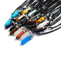 Kit 15 Colar de Pedra Cristal Hippie Diversos a Pronta Entrega onix lua estrela tigre vermelho azul Kit 15 Colar de Pedra Cristal Hippie Diversos a Pronta Entrega onix lua estrela tigre vermelho azul