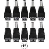 Kit 15 Conector Plug Adaptador P4 Macho Conex1000 Intelbras Cftv Cameras Vigilancia