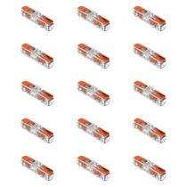 Kit 15 Conectores de Emenda Com Alavanca 221-2411 2 Condutores 0,2mm² à 4,0mm² Wago