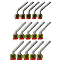 Kit 15 Conexões 45 Graus Oring Fêmea 6mm 8mm 10mm Alumínio
