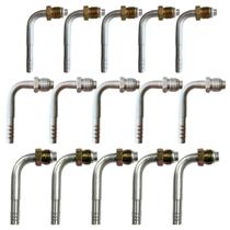 Kit 15 Conexões 90 Oring Macho Giratória 6 8 10mm Alumínio Kit 15 Conexões 90 Oring Macho Giratória 6 8 10mm Alumínio