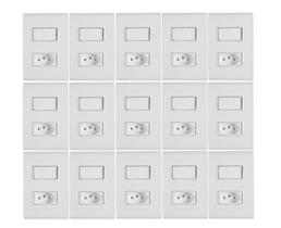 Kit 15 Conj. 1 interrup. Simples+Tomada 20A Liz-Tramontina Kit 15 Conj. 1 interrup. Simples+Tomada 20A Liz-Tramontina