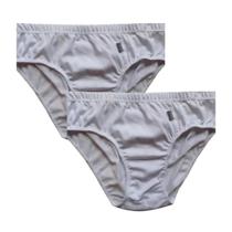 Kit 15 Cueca Slip Toda Branca Elástico Embutido 100% Algodão