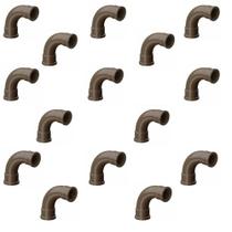 Kit 15 - Curvas Longas Pvc Marrom Soldável 50mm 90º Tigre