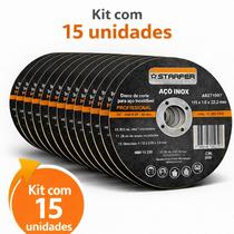 Kit 15 Discos de Corte Inox 4.5x7/8 Starfer - Corte Rápido e Alta Durabilidade Kit 15 Discos de Corte Inox 4.5x7/8 Starfer - Corte Rápido e Alta Durabilidade