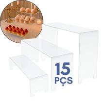 Kit 15 Display Vitrine Expositores Loja Plataforma Balcão Base Calçados Joias Acessórios