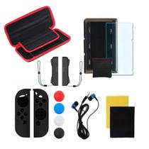 Kit 15 Em 1 Diversos Acessórios Estojo Case Fone Grip Película Para Nintendo Switch