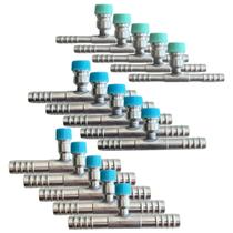 Kit 15 Emendas Ar Cond Reta 6 8 10mm Com Ventil R134 Alumínio Kit 15 Emendas Ar Cond Reta 6 8 10mm Com Ventil R134 Alumínio