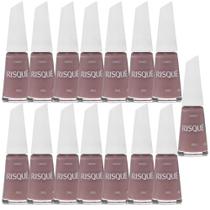 Kit 15 Esmalte Risqué Rosas Cremoso Cor Bali 8ml