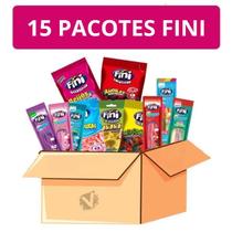 Kit 15 Fini Sabores Variados Bala De Gelatina Pacotes 15g Kit 15 Fini Sabores Variados Bala De Gelatina Pacotes 15g
