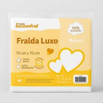 Kit 15-fraldas de pano branca luxo 100% algodão ii - incomfral ref-32025011