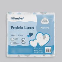 Kit 15-fraldas de pano estampadas luxo 100% algodão - incomfral