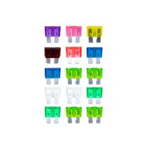 Kit 15 Fusíveis Para Carro 3a 4a 5a 7,5a 10a 15a 20a 25a 30a Kit 15 Fusíveis Para Carro 3a 4a 5a 7,5a 10a 15a 20a 25a 30a