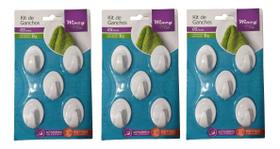 Kit 15 Gancho de Parede Resistente Adesivo Suporta até 1 Kg Kit 15 Gancho de Parede Resistente Adesivo Suporta até 1 Kg