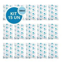 Kit 15 Gelo Gel Bolsa Artificial Reutilizável Flexível Compressa 500g
