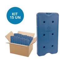 Kit 15 Gelo Placa Gel Artificial Reutilizável Rígido 750ml