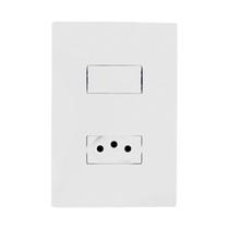 Kit 15 Interruptor 1 Tecla Simples e Tomada Bco 10A - I9