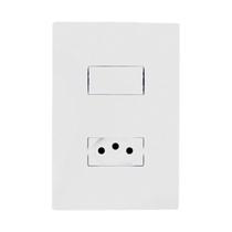 Kit 15 Interruptor 1 Tecla Simples e Tomada Bco 20A - I9