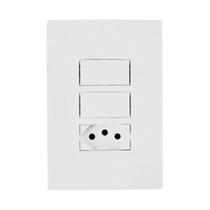 Kit 15 Interruptor 2 Teclas Simples e Tomada Bco 20A I9