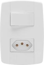 Kit 15 interruptor Elétrico 1 Tecla e 1 Tomada 10A - Ilumi Kit 15 interruptor Elétrico 1 Tecla e 1 Tomada 10A - Ilumi