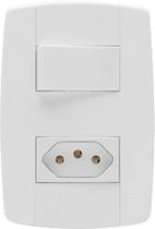 Kit 15 interruptor Elétrico 1 Tecla e 1 Tomada 10A - Ilumi